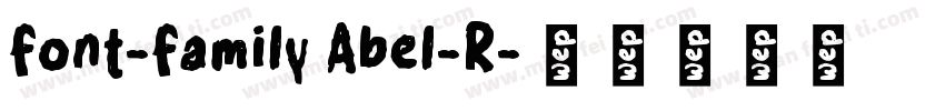 font-family Abel-R字体转换